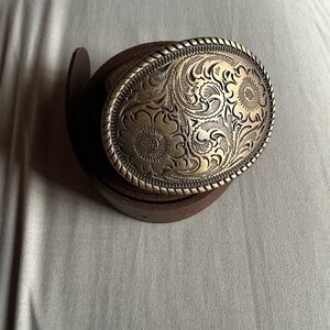 Silence + Noise Brown Leather Belt